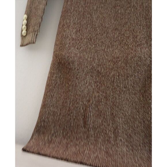 Retrofete FW22-5718 Women's Sz M Gold Avenue Metallic Rib Knit Mini Dress $325 - Picture 4 of 11